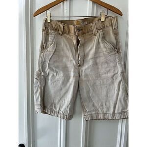 Carhartt men's relaxed fit distressed tan shorts 30